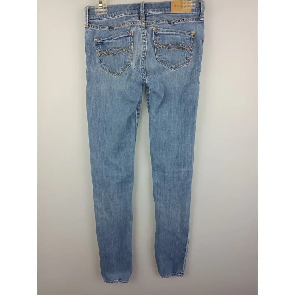 Abercrombie & Fitch Girls' Straight Jeans 14 Slim